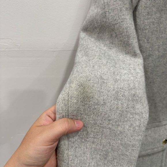 J. Crew Vail Parka Wool Blend Coat Light Grey Size 00 - Picture 5 of 11